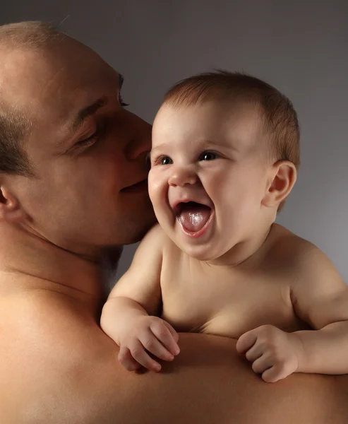 BABY OG FADER - Stock-foto