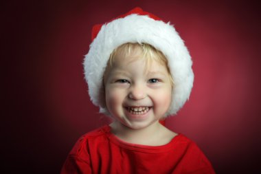 Noel şapkalı çocuk Güzellik