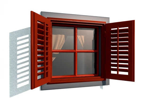 Red window — Stock Photo, Image