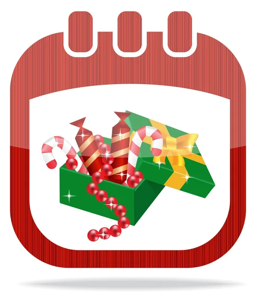 Icon calendar Christmas — Stock Vector