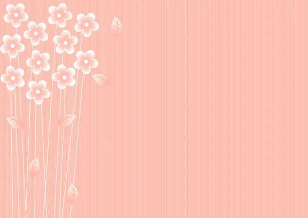 Fondo rosa abstracto con flores — Foto de Stock