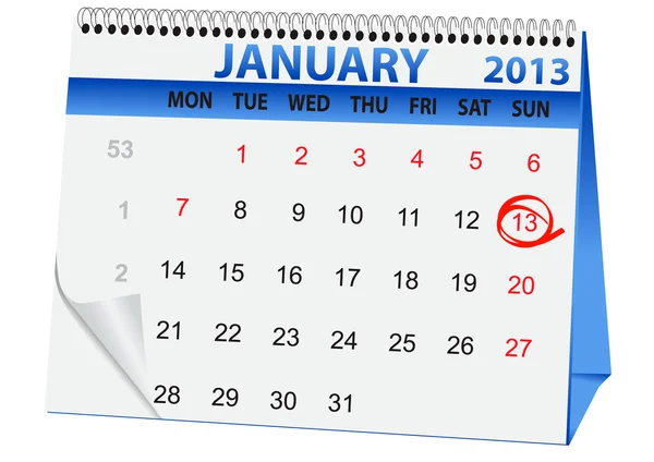 Icono calendario viejo Año Nuevo — Vector de stock