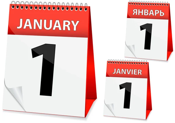 Icona del calendario Capodanno — Vettoriale Stock