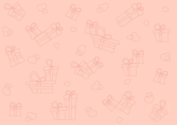 Naadloos patroon met geschenken — Stockvector