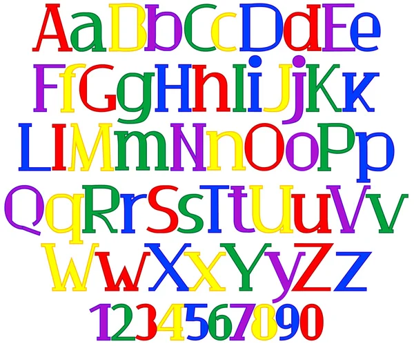 Fröhliches buntes Alphabet — Stockvektor