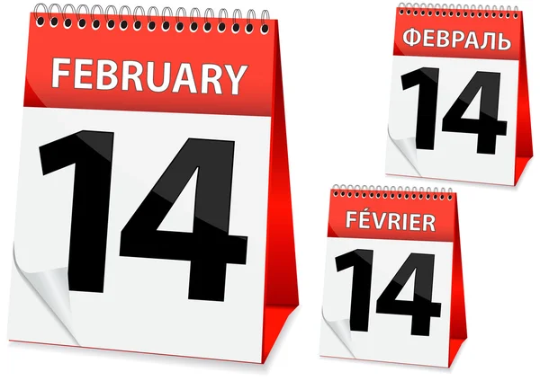 Icon calendar Saint Valentin — Image vectorielle