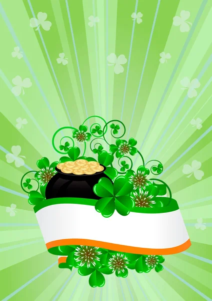 Tarjeta de felicitación Día de San Patricio — Vector de stock