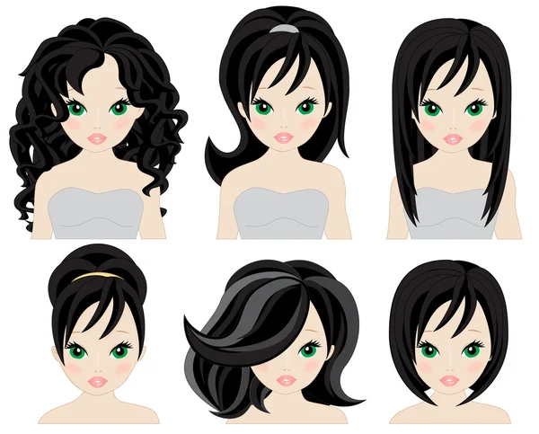 Hairstyles for girls Vector Art Stock Images | Depositphotos