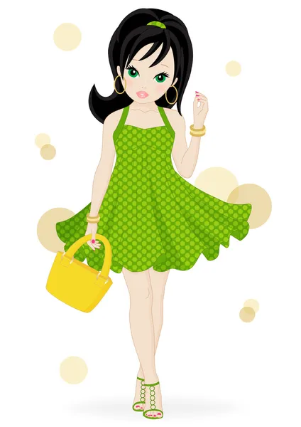 Chica de moda — Vector de stock