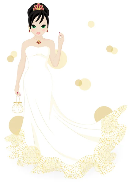 Beautiful bride — Stock Vector