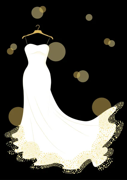 Wedding dress — Stock Vector