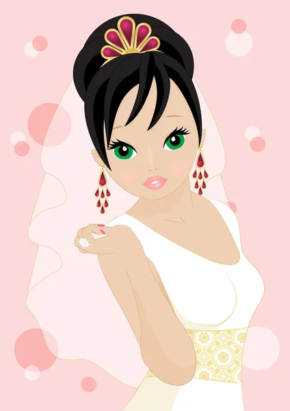 Beautiful bride — Stock Vector