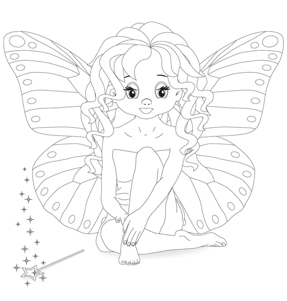 Magical little fairy — Stock Vector