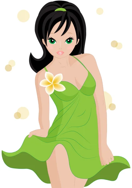 Hermosa chica — Vector de stock