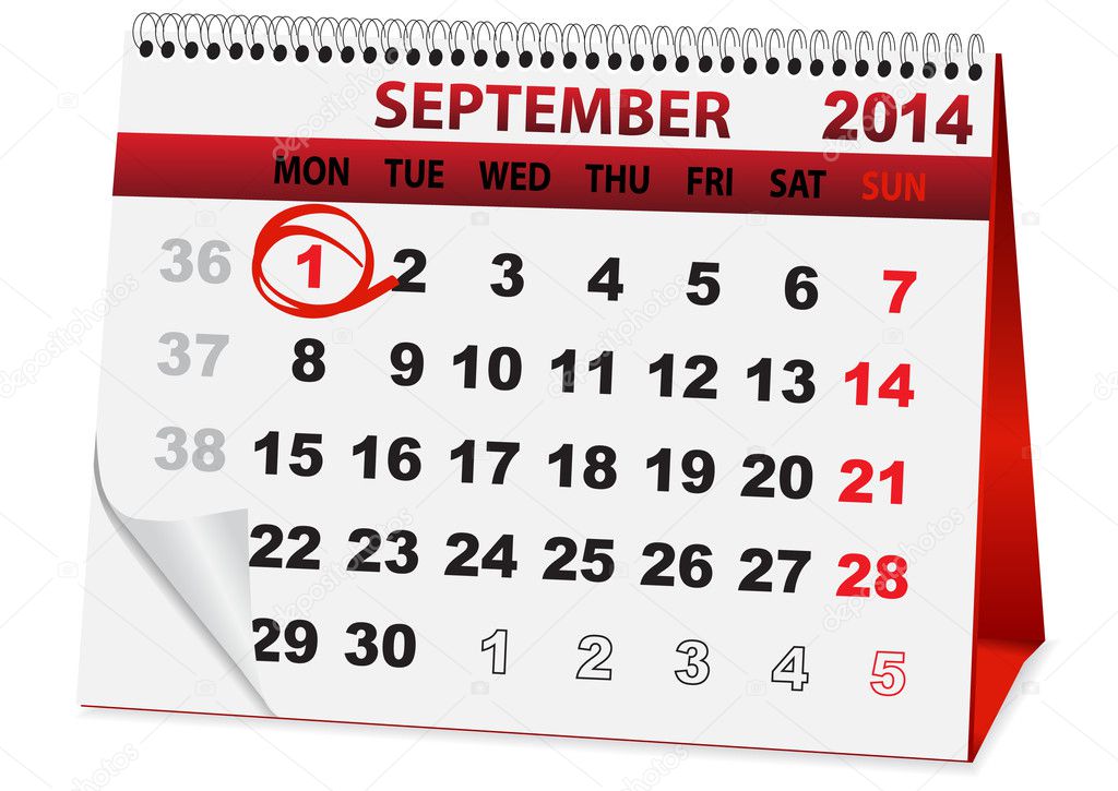 Calendar for September 1