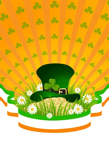 Tarjeta de felicitación Día de San Patricio — Vector de stock