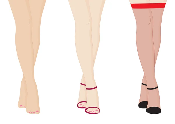 Piernas femeninas — Vector de stock