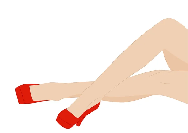 女性の足 — ストックベクタ