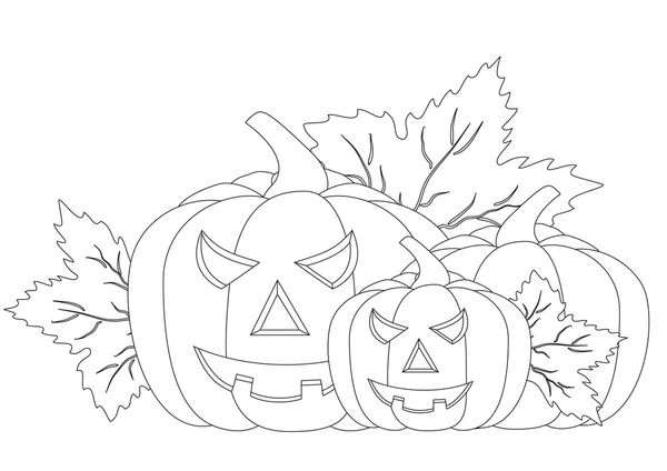 Pumpkins for Halloween — Stock Vector