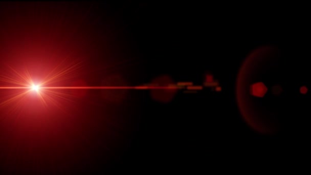Siyah Arkaplanda Kırmızı Lazer Işığı — Stok video