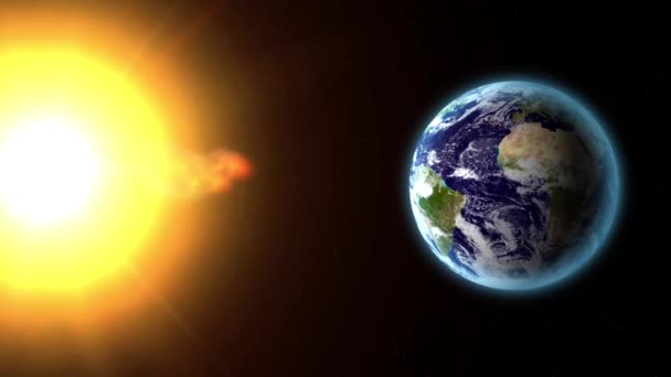 Velký Sluneční Erupce Vesmíru Prvky Tohoto Snímku Zařízené Nasa — Stock video