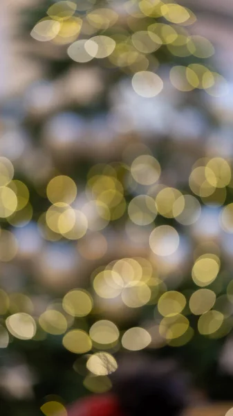 Giallo Bokeh Astratto Sfondo Invernale Sfocatura Luci Glitter Sfocate Punti — Foto Stock