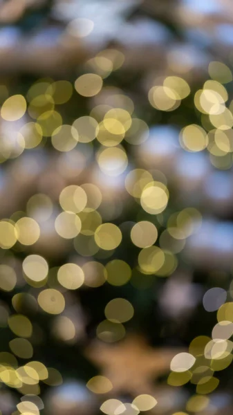 Giallo Bokeh Astratto Sfondo Invernale Sfocatura Luci Glitter Sfocate Punti — Foto Stock