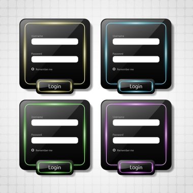 web giriş formları kümesi