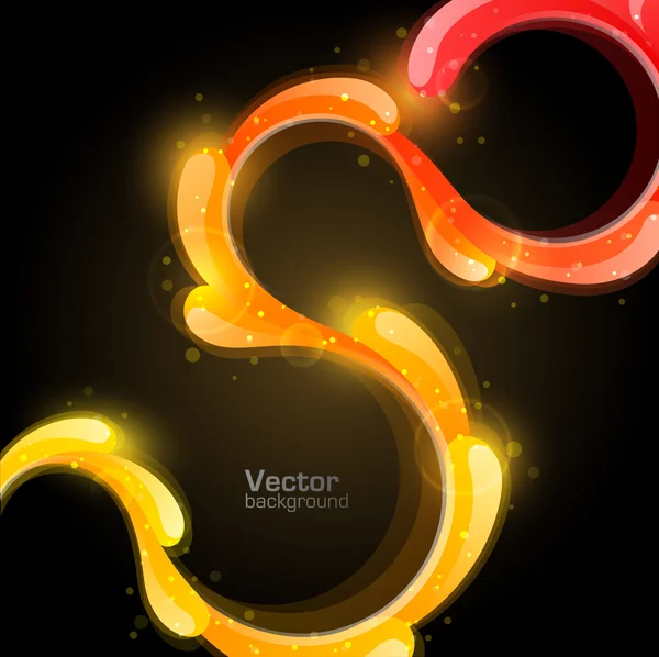 Žluté a oranžové vlny pozadí — Stockový vektor
