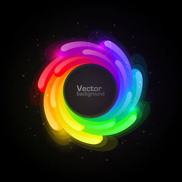 Color arco iris círculo fondo — Vector de stock