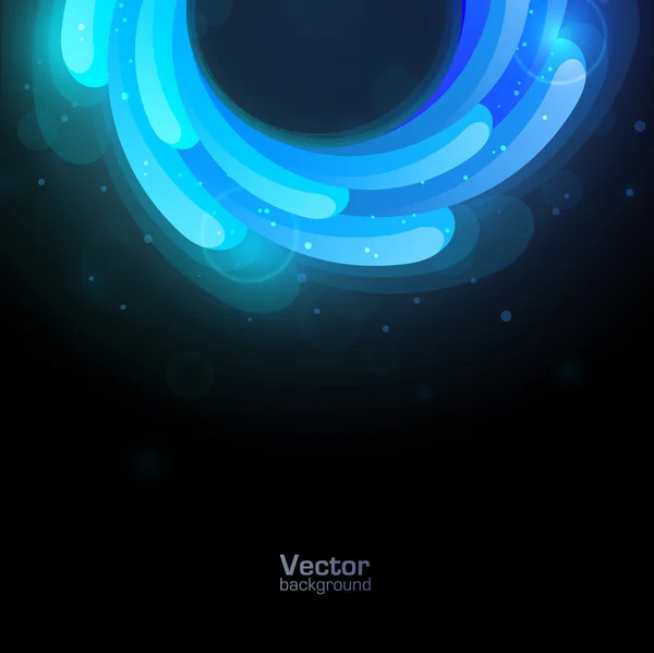 Half of blue circle background — Stock Vector