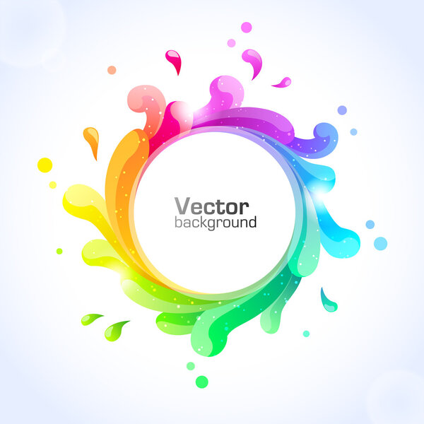 Fondo de salpicadura de arco iris — Vector de stock