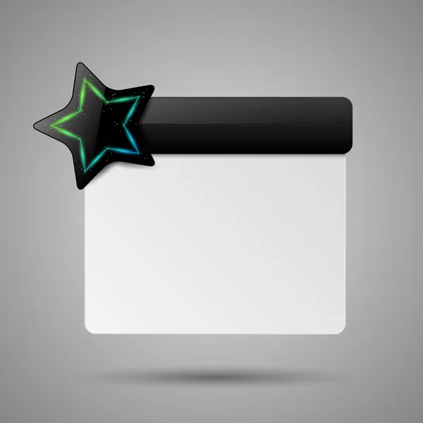 Bannière Web avec étoile — Image vectorielle