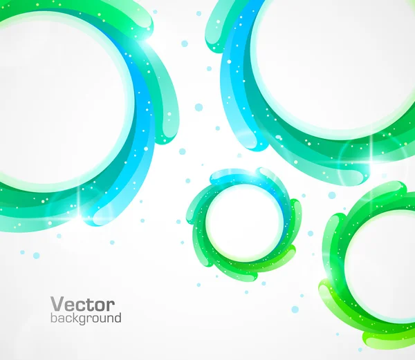 Green circles background — Stock Vector