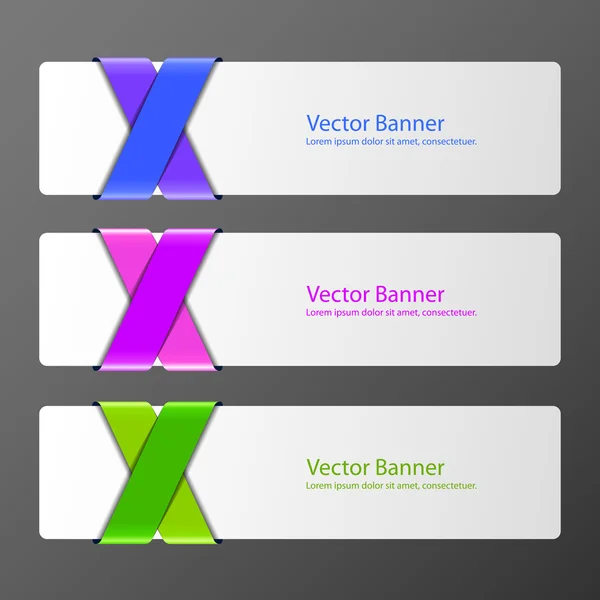 Uppsättning vektor banners — Stock vektor