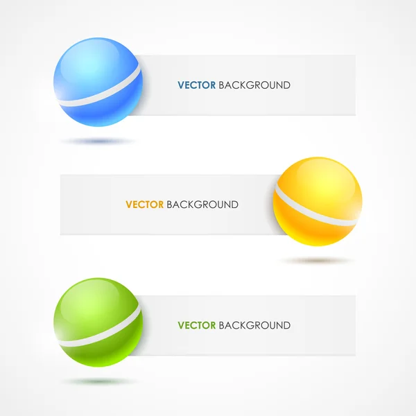 Set of colorful vector banners — Stock Vector