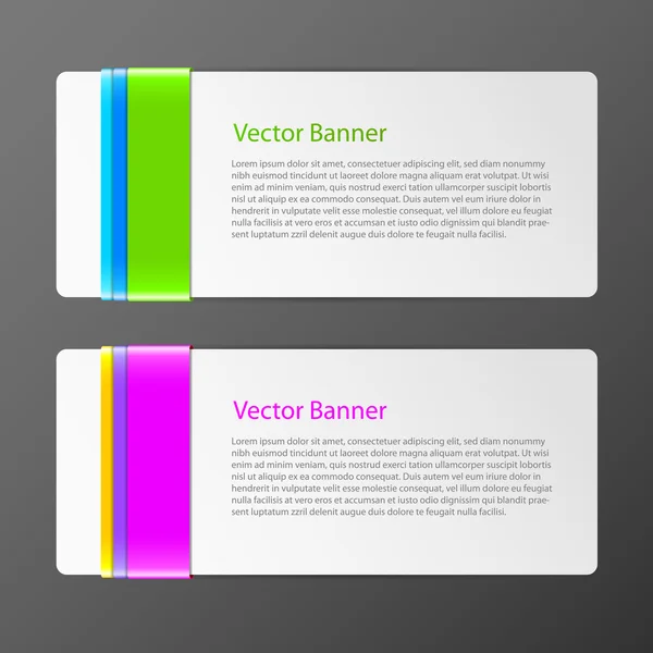 Coloridos banners vectoriales — Archivo Imágenes Vectoriales