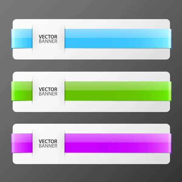 Conjunto de coloridos banners vectoriales — Vector de stock