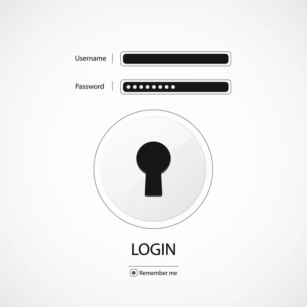 Vektor Web-Login-Formular — Stockvektor