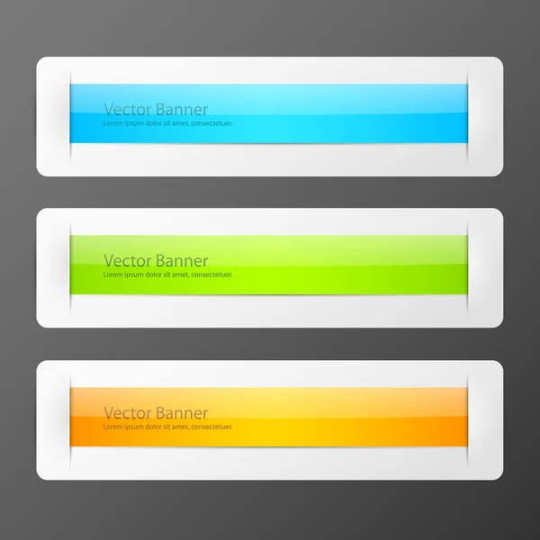 Conjunto de coloridos banners vectoriales — Vector de stock