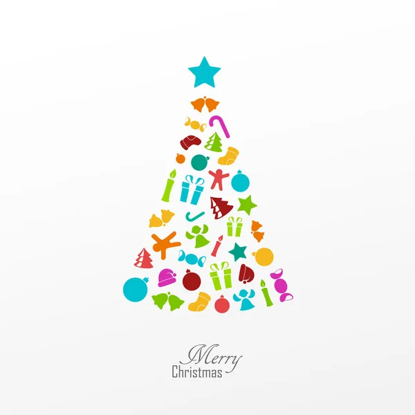 Tarjeta de felicitación de Navidad — Vector de stock