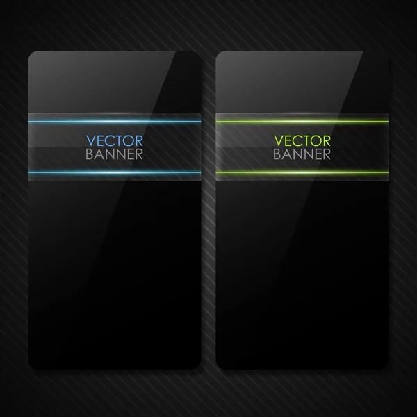 Banner de vidrio vectorial — Vector de stock