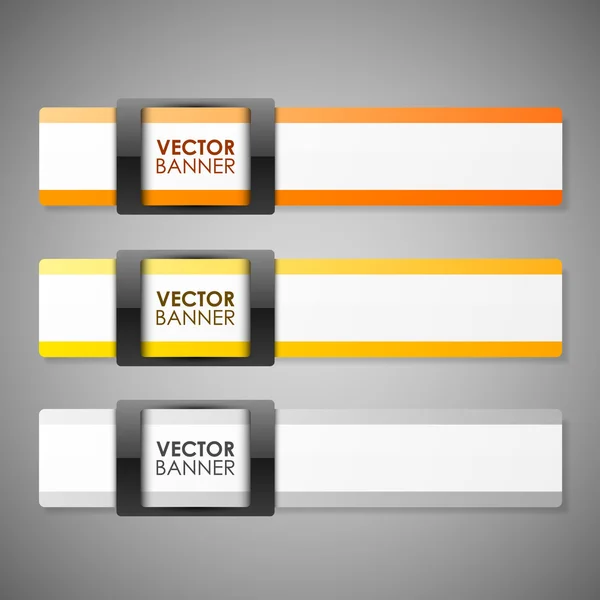 Conjunto de coloridos banners vectoriales — Vector de stock