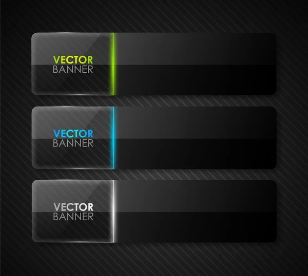 Juego de banners vectoriales brillantes — Vector de stock