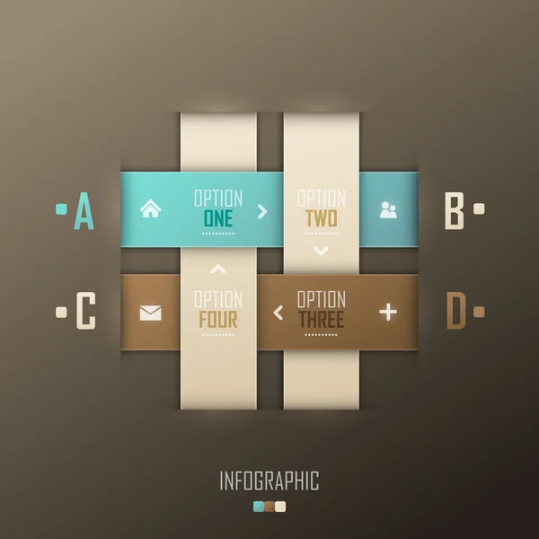 Infographic prokládané designu — Stockový vektor