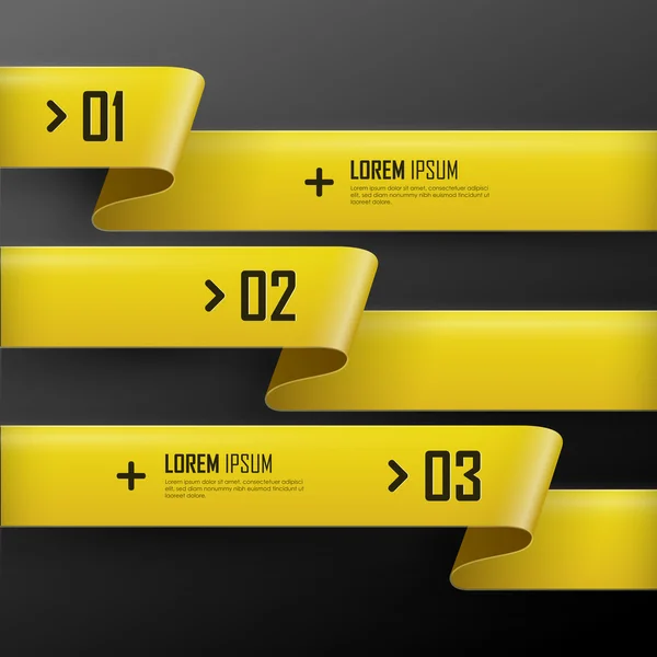 Gul banners set — Stock vektor