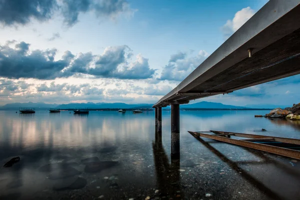 Lake Geneva Boat Pier — Stock Photo, Image