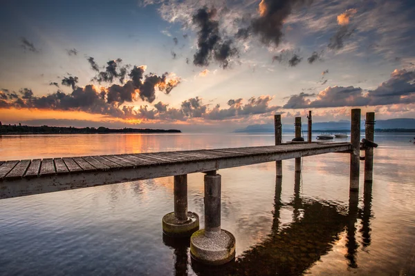Lac Léman Lever du soleil — Photo