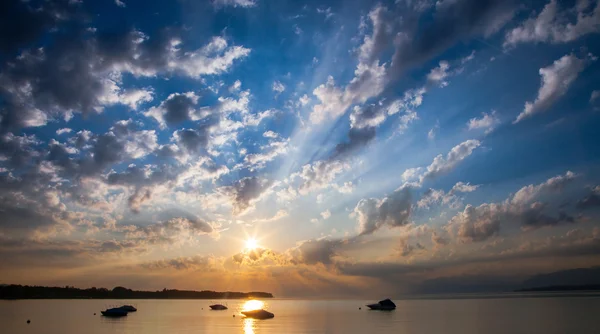 Lac Léman Lever du soleil — Photo