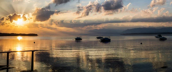 Meer van Genève boten — Stockfoto